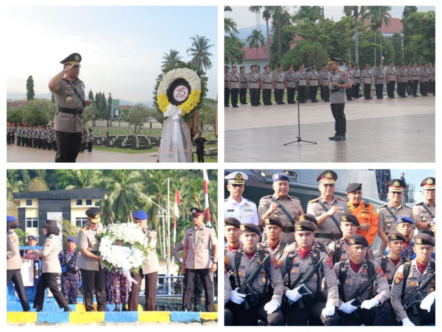Peringatan Hari Bhayangkara ke-78, Polda Sumbar gelar Ziarah dan Tabur Bunga