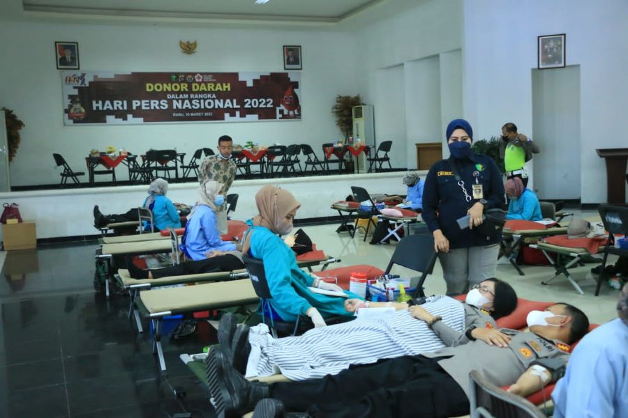 Peringatan Hari Pers, Polda Sumbar Gelar Bakti Sosial Donor Darah