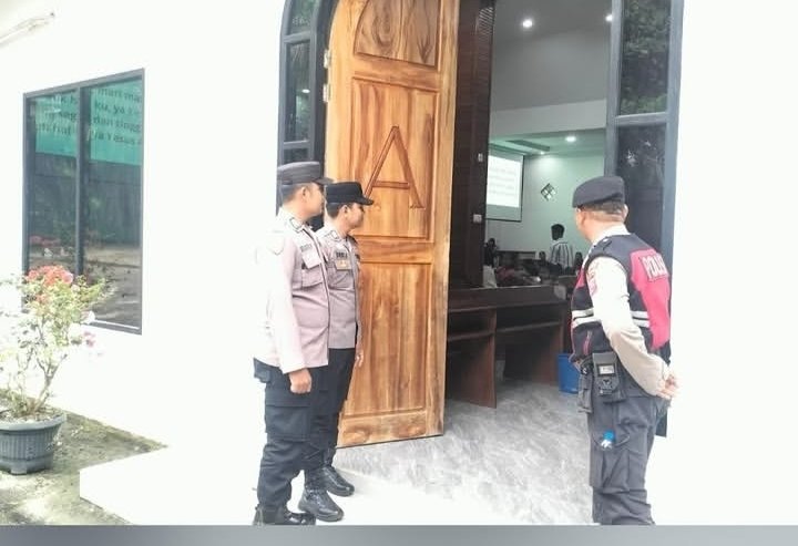 Peringatan Kenaikan Isa Al-Masih, Polsek Sungai Rumbai Pastikan Ibadah Jemaat HKBP Aman dan Khidmat