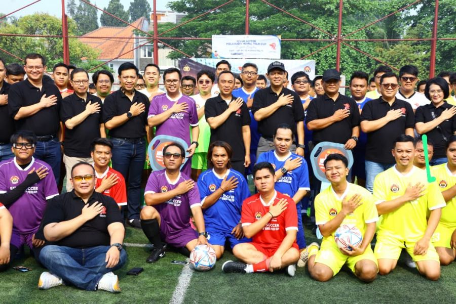 Perkuat Sinergisitas, Polri dan Jurnalis Gelar Seven Soccer