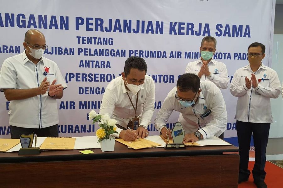 Permudah Pelayanan Kepada Pelangggan, Perumda AM Kota Padang Jalin Kerjasama dengan BRI