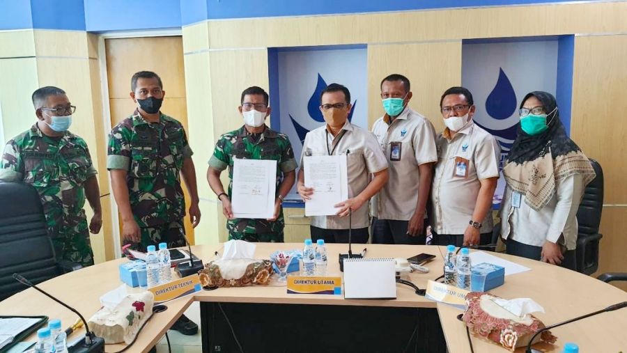 Perumda AM Kota Padang Jalin Kerjasama dengan Korem 032/WBR Atasi Tunggakan Air di Asrama TNI