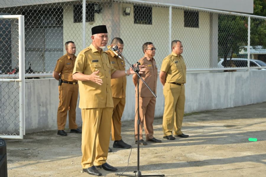 Pimpin Apel di Dinas Pangan, Mahyeldi Minta Kegiatan Seluruh Dinas pada 2024 Dimulai Awal Tahun