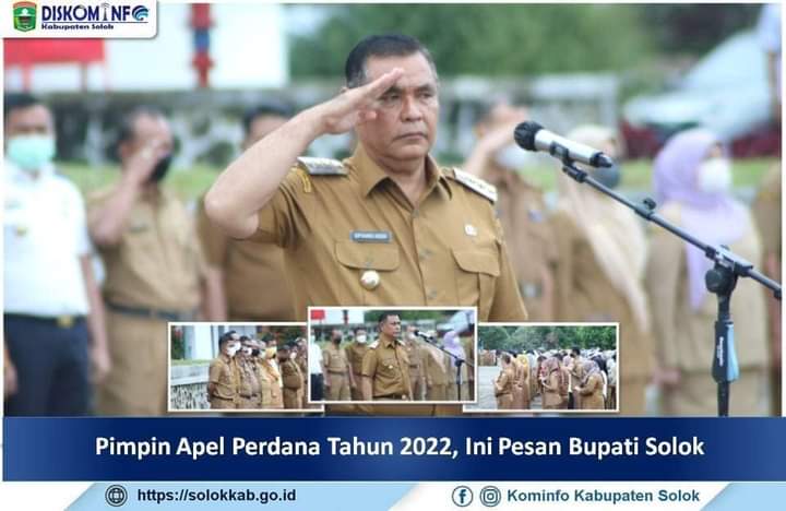 Pimpin Apel Perdana Tahun 2022, Ini Pesan Bupati Solok