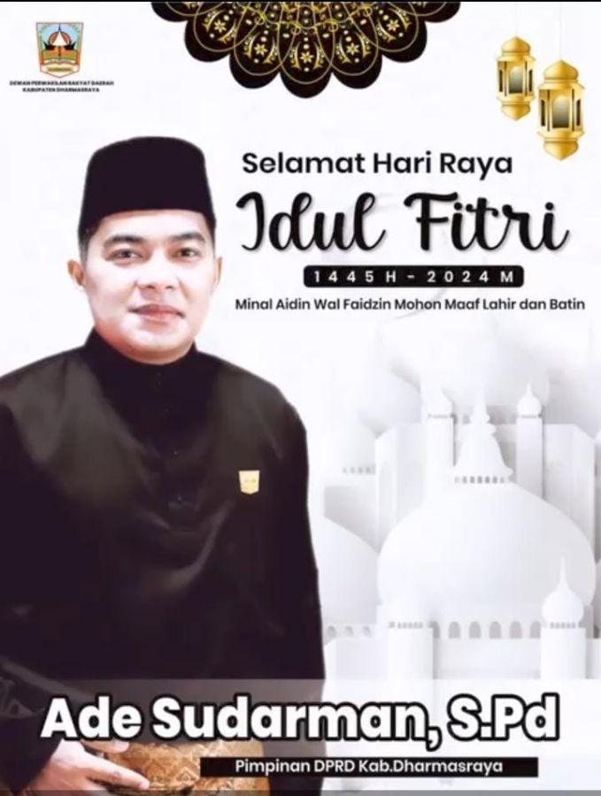 Pimpinan DPRD Dharmasraya mengucapkan Selamat Hari raya Idul Fitri 1445 H