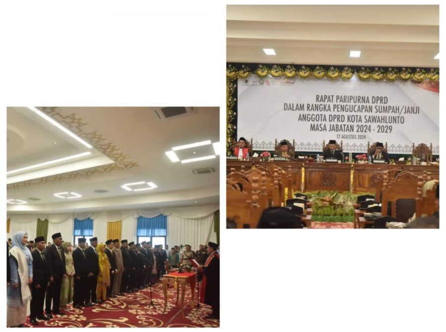 Pj Sekda Irzam Hadiri Pelantikan dan Pengambilan Sumpah/Janji Anggota DPRD Kota Sawahlunto 2024-2029