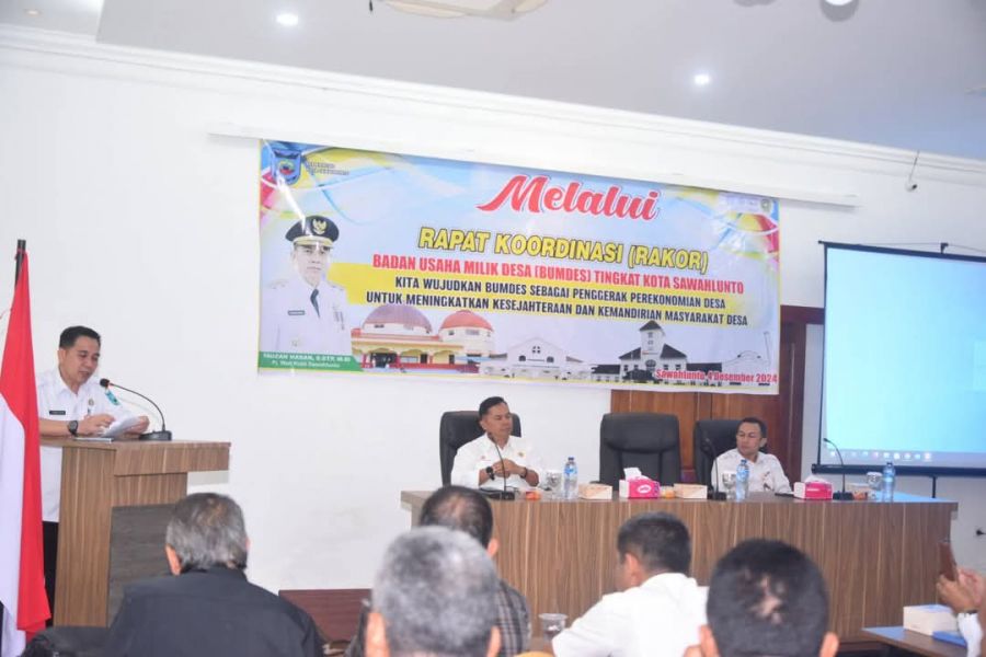 Pj Wako Fauzan Hasan Buka Rakor BUMDes se-Kota Sawahlunto 