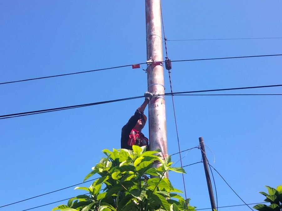 PLN Icon Plus Lakukan Pemeliharaan Jaringan Fiber Optik di Jalur Teluk Kabung Utara