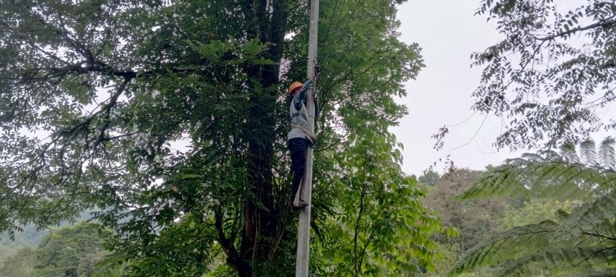 PLN Icon Plus Lakukan Pemeliharaan Fiber Optic di Jalur Padang Luar – Maninjau