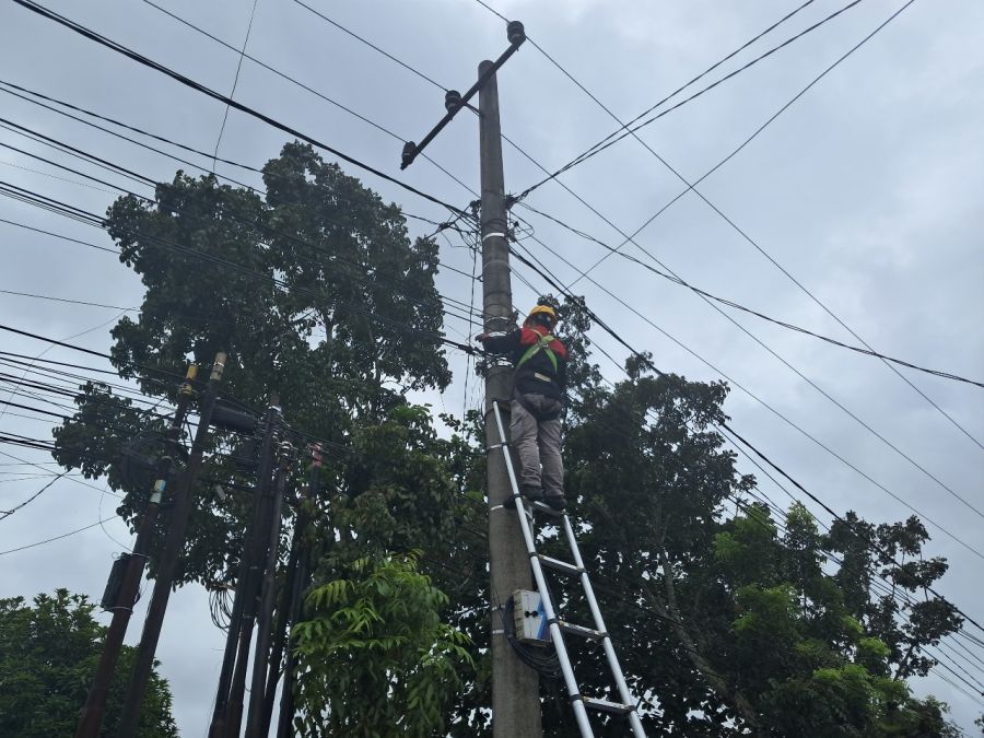 PLN Icon Plus Sumbagteng Lakukan Pemeliharaan Jaringan Fiber Optik di Kampar Kiri