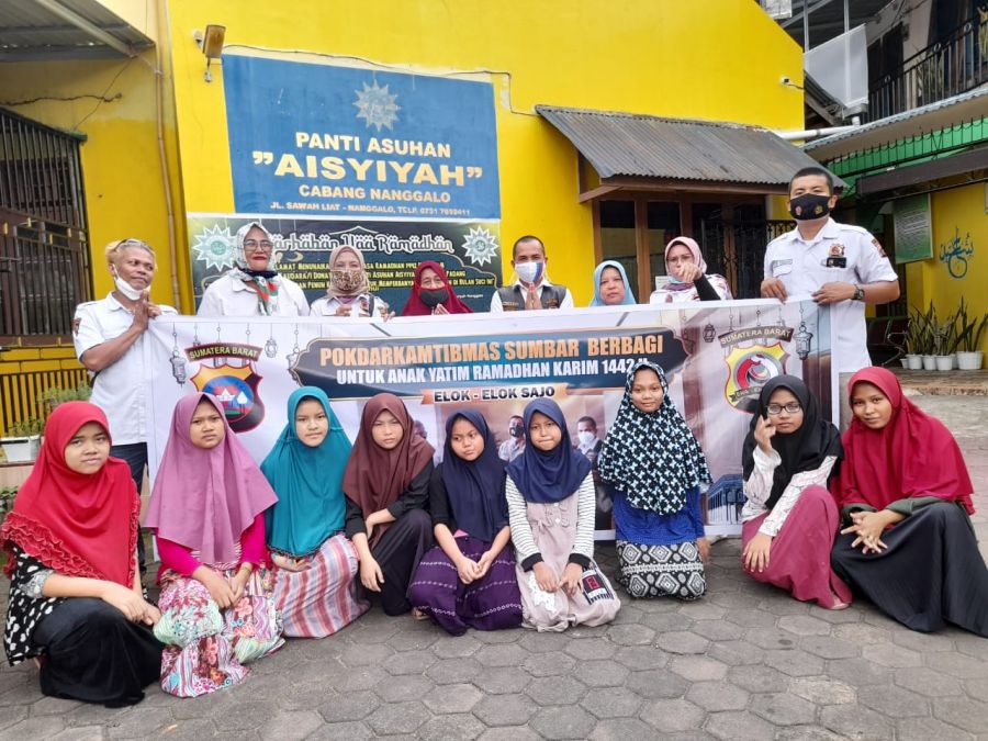 Pokdar Kamtibmas Sumbar Berbagi Berkah Ramadhan ke Panti Asuhan