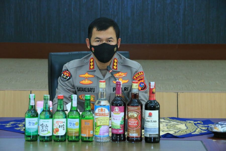 Polda Sumbar Amankan Ribuan Minuman Beralkohol Tidak Miliki Izin