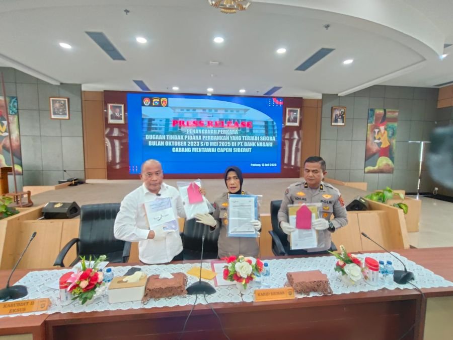 Polda Sumbar Bongkar Fraud Bank Nagari Rp50,3 Miliar, Tiga Tersangka Diincar TPPU