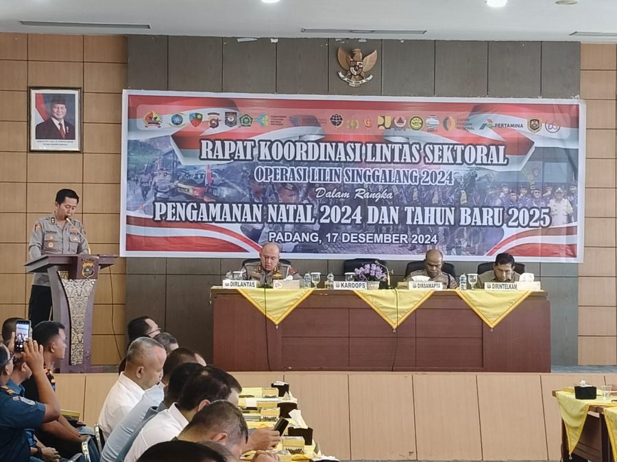 Polda Sumbar Gelar Rakor Lintas Sektoral Ops Lilin Singgalang 2024 Dalam Rangka PAM Nataru
