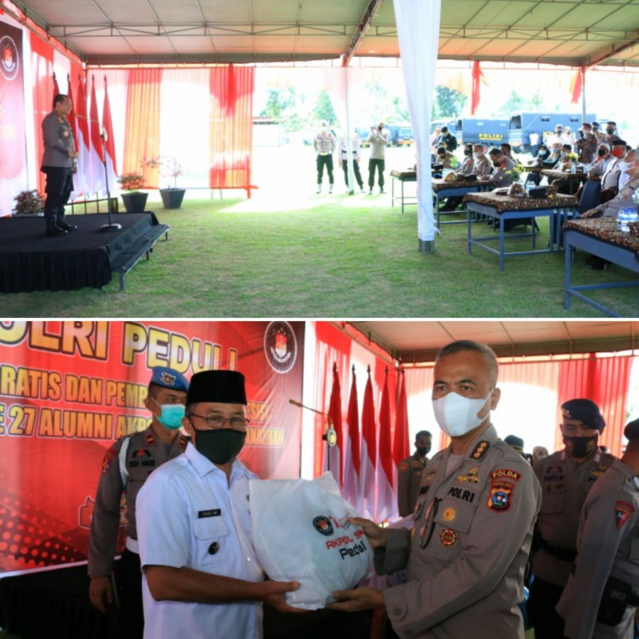 Polisi Peduli, Alumni Akpol angkatan 94 gelar Pembagian Bansos dan Vaksinasi Gratis