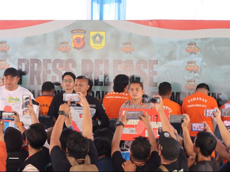 Polres-Polresta Bogor Gelar Konpers, Berantas Premanisme Kasus Perampasan Motor oleh Mata Elang