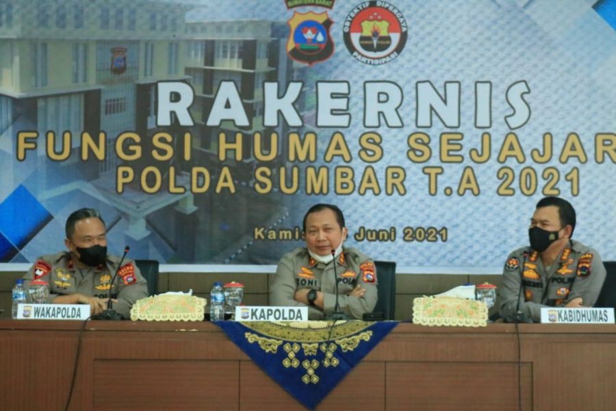 Rakernis Fungsi Humas, Kapolda Sumbar: Gelorakan Berita Positif 