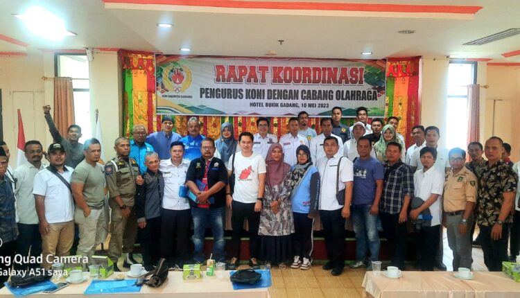 Rakor KONI dan Seluruh Cabang Olahraga, Ini yang Disampaikan Ketua KONI Sijunjung