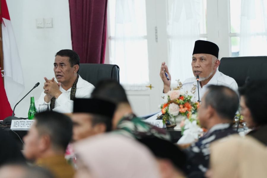 Rakor Persediaan Pangan Se-Sumatera Barat 2025, Mentan Dukung Hilirisasi Gambir