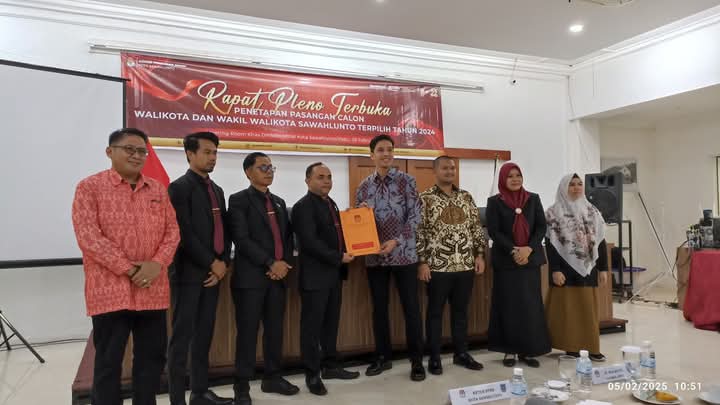 Rapat Pleno KPU Tetapkan Riyanda-Jeffry sebagai Wako-Wawako Sawahlunto hasil Pilkada 2024