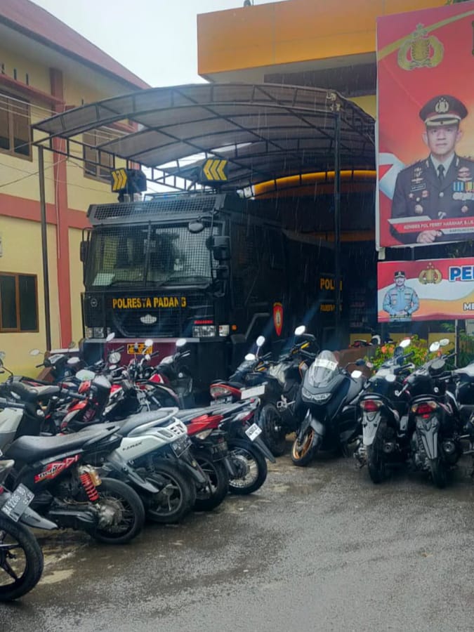 Ratusan Ranmor Berknalpot Brong Diamankan Polresta Padang