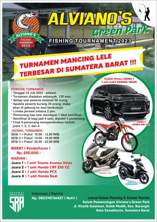 Rico Alviano Gelar Lomba Mancing Berhadiah Mobil 