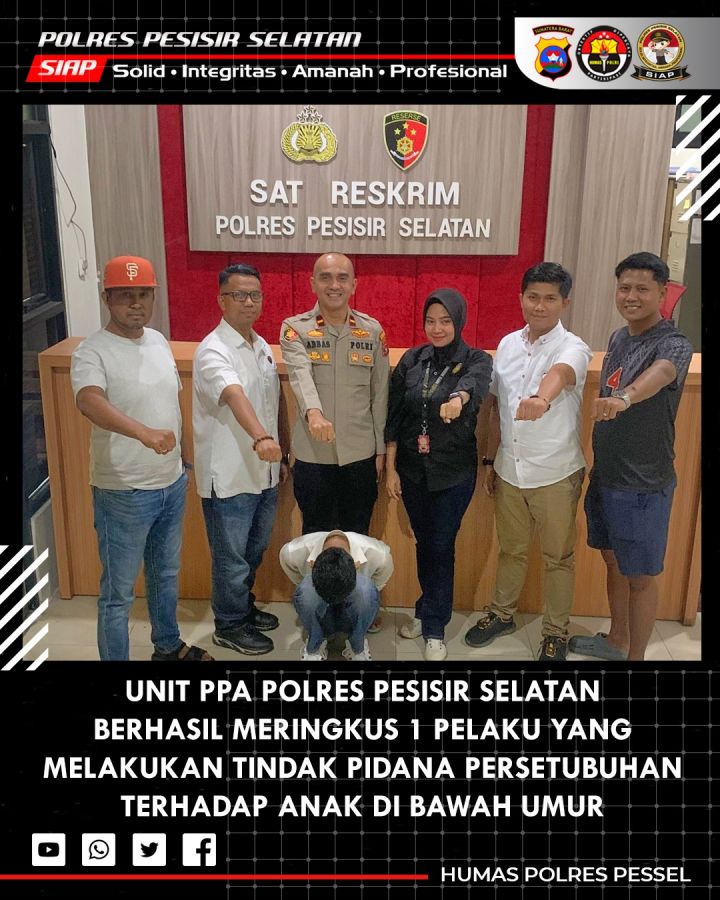 Sat Reskrim Polres Pessel Tangkap Pelaku Dugaan Persetubuhan terhadap Anak di Bawah Umur