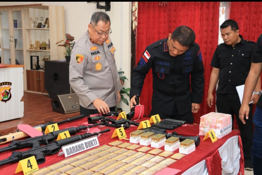 Satgas Ops Damai Cartenz-2025 Gagalkan Penyelundupan Senjata ke KKB di Puncak Jaya