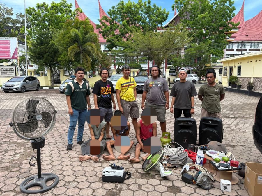 Satreskrim Polres Pesisir Selatan Tangkap Tiga Pelaku Pencurian di Wilayah IV Jurai