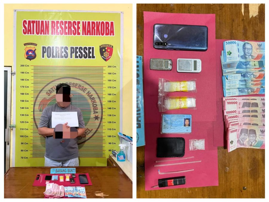 Satresnarkoba Polres Pesisir Selatan Tangkap Terduga Pengedar Sabu di IV Jurai