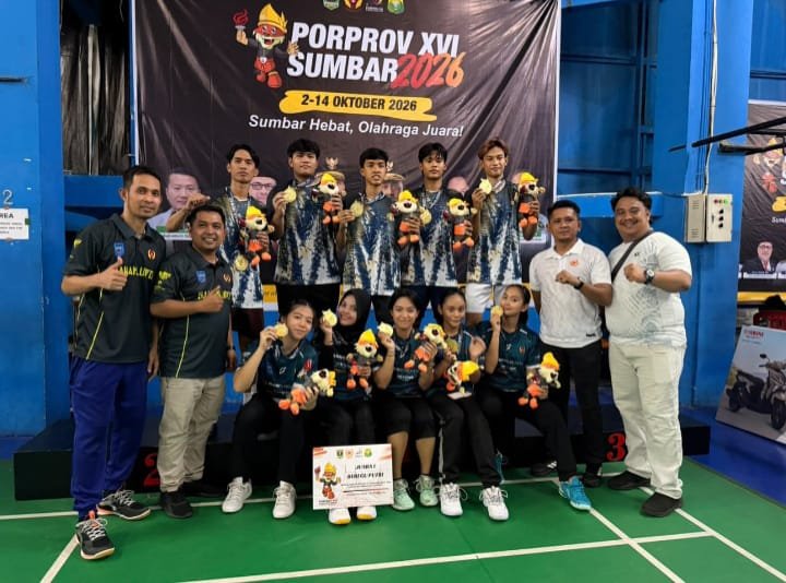 Sawahlunto Borong Dua Emas Bulutangkis Porprov 2026, Kabupaten Solok Ditundukkan 2-0
