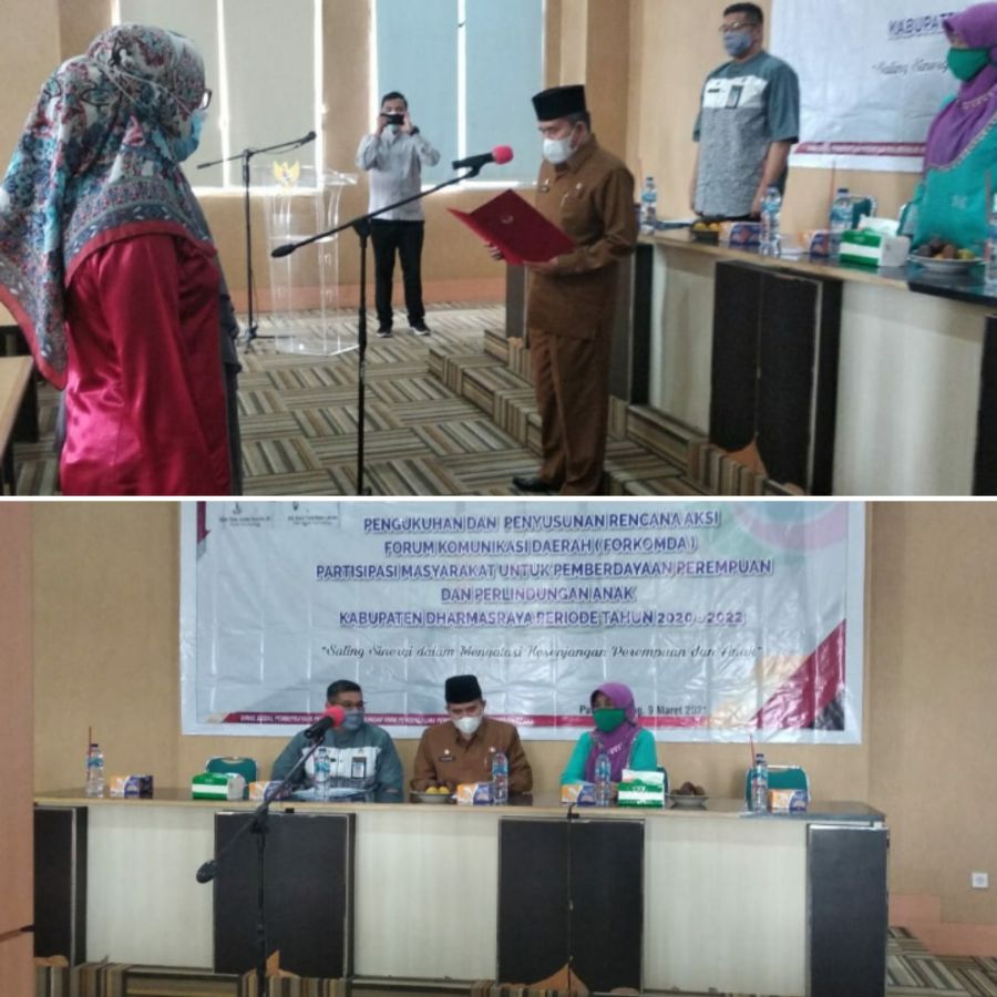 Sekda Kukuhkan Pengurus Forkomda Dharmasraya, Agusneti Jabat Ketua Siapkan Rencana Aksi