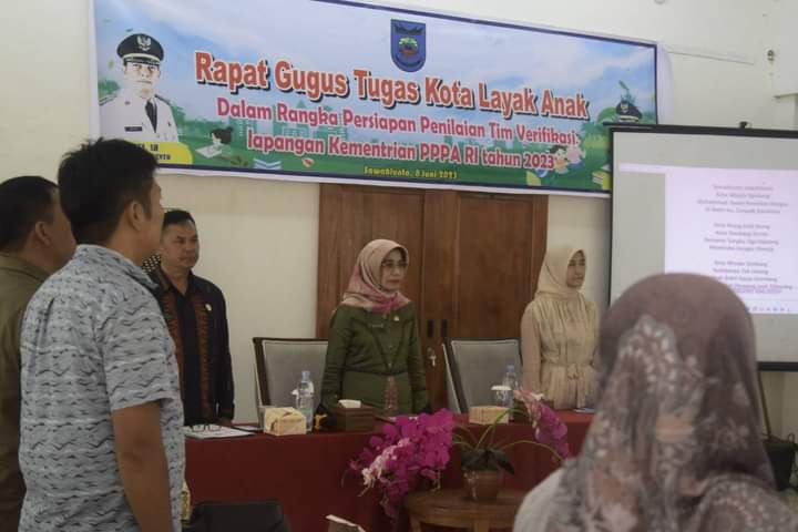 Sekdako Sawahlunto Ambun Kadri, Pimpin Rakor Gugus Tugas Kota Layak Anak