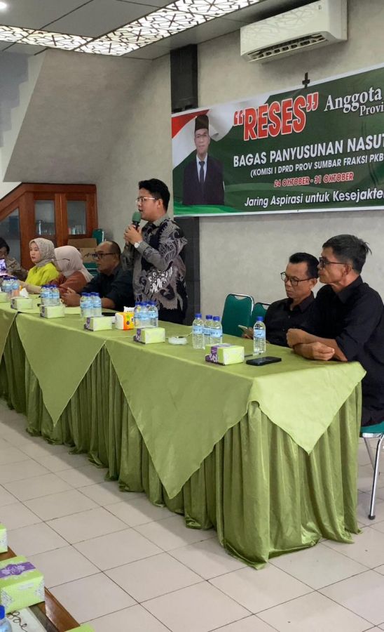 Serap Aspirasi Masyarakat Anggota DPRD Sumbar Bagas P. Nasution Gelar Reses di Kota Sawahlunto 