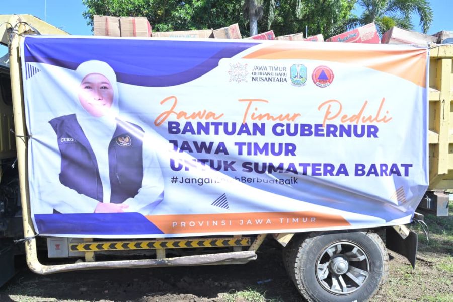 Sumbar Terima Bantuan Penanganan Bencana Rp2,5 Miliar dari Pemprov Jawa Timur