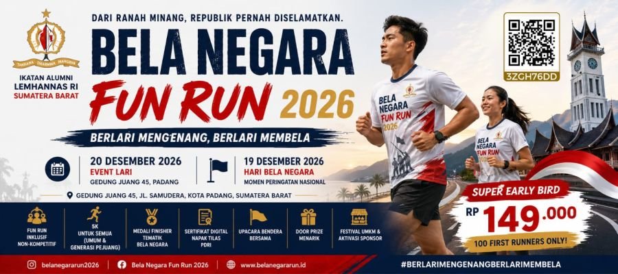 Super Early Bird Bela Negara Fun Run 2026 Berakhir Hari Ini, Panitia Ajak Masyarakat Segera Daftar