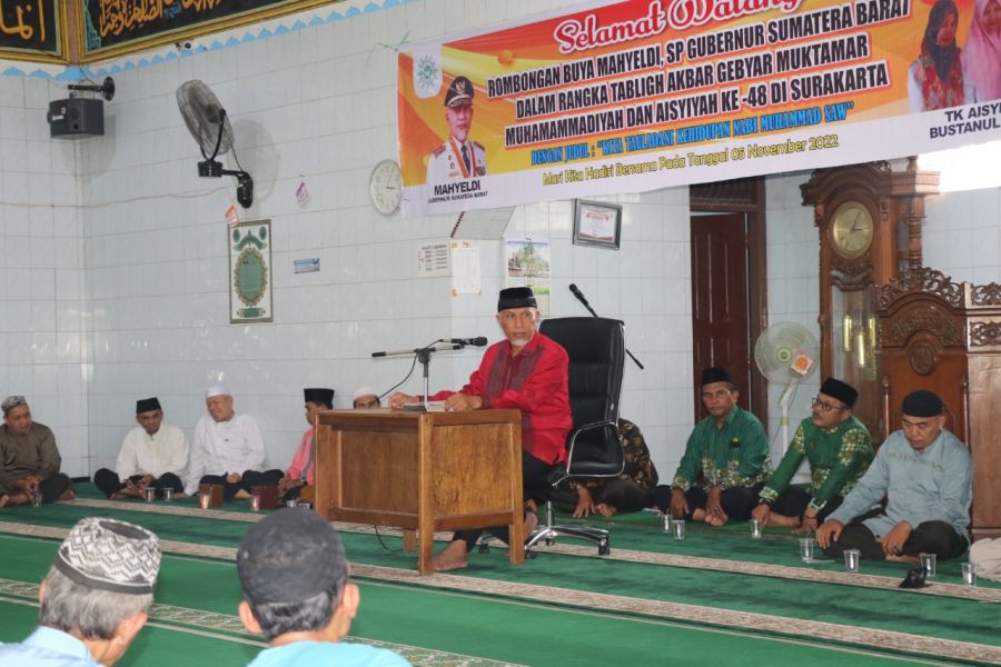 Tabligh Akbar Gebyar Muktamar Muhammadiyah dan Aisyiyah, Gubernur Sumbar: Berikan Tauladan Anak