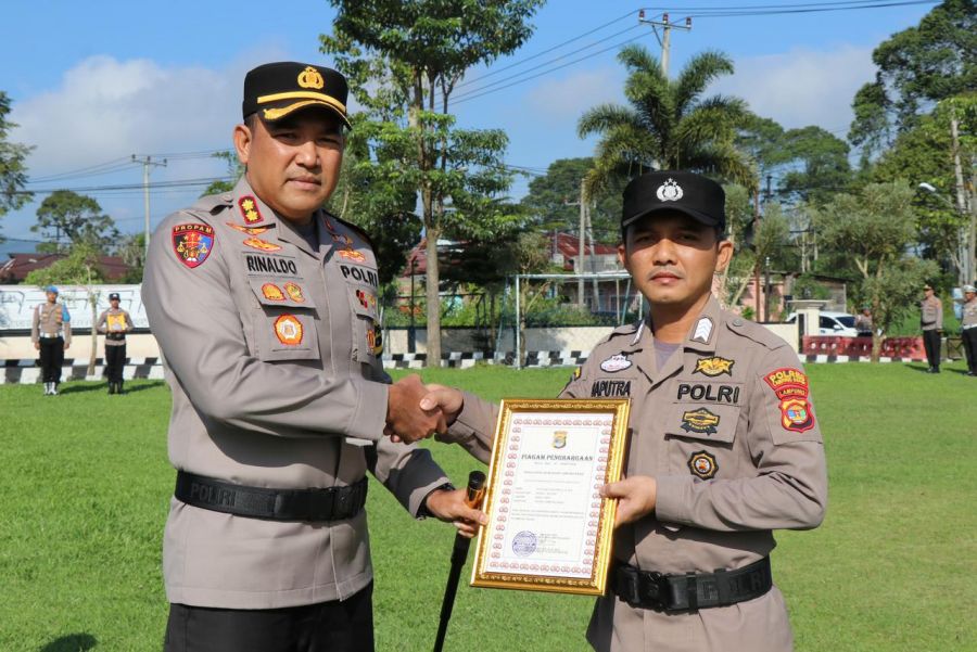 Tangkap Pelaku Curanmor Saat Lepas Dinas, Personel Polda Lampung Dapat Hadiah Sekolah Inspektur