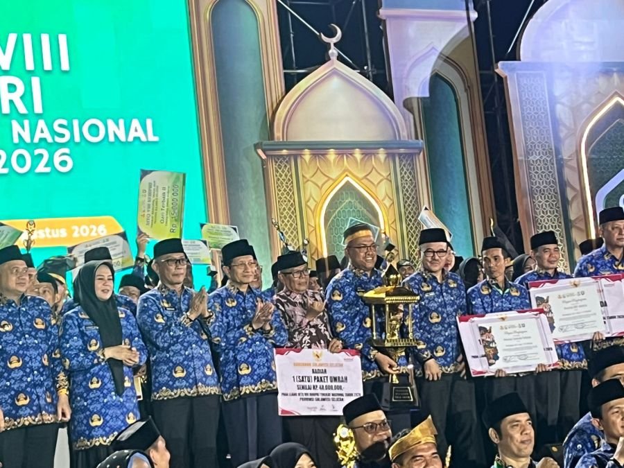 Tiga Kali Berturut-turut, Kafilah Korpri Sumbar Juara Umum MTQ Nasional Korpri VIII di Makassar