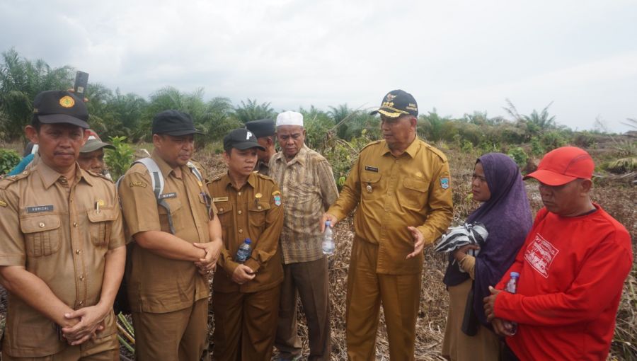 Tindaklanjuti Aduan, Bupati Hamsuardi Tinjau Lahan Sengketa Masyarakat Manggonang - PT. Anam Koto