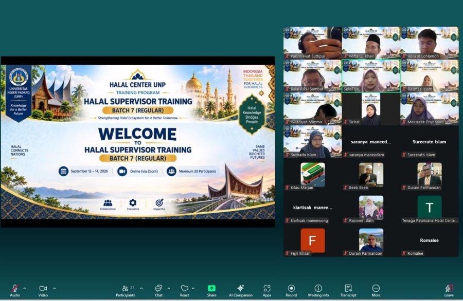 UNP Gelar Halal Supervisor Training Batch 7 International Class