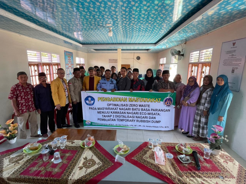 UNP Gelar Pengabdian Masyarakat di Nagari Batu Basa: Dorong Zero Waste dan Transformasi Nagari Digit
