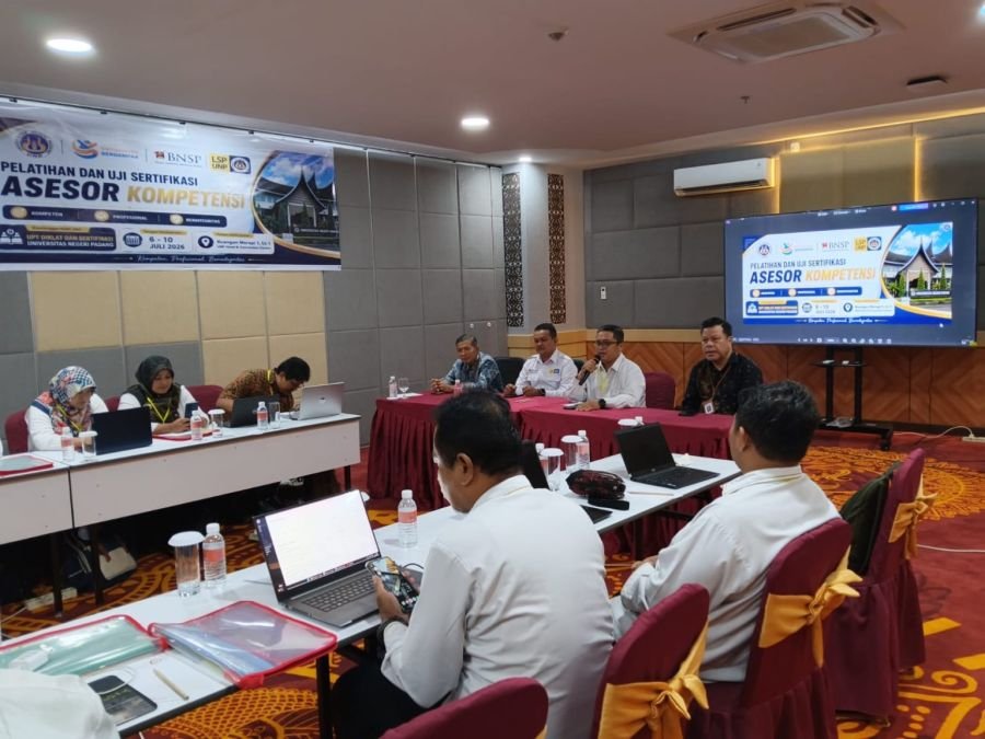 UPT Diklat dan Sertifikasi UNP Gelar Pelatihan & Uji Sertifikasi Asesor Kompetensi LSP P1 Tahun 2026