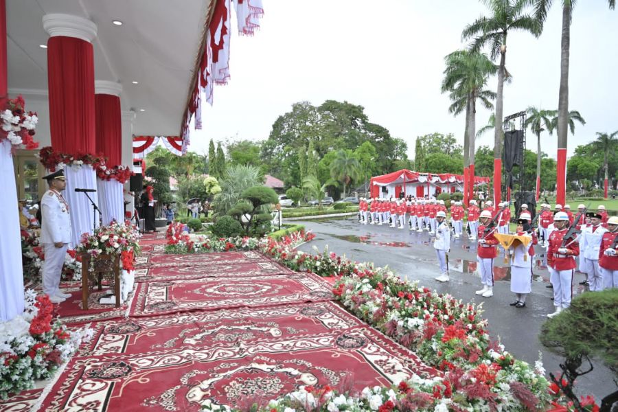 Wagub Audy Joinaldy Bangga, Meski Diguyur Hujan Upacara Penurunan Bendera Tetap Berjalan Sukses