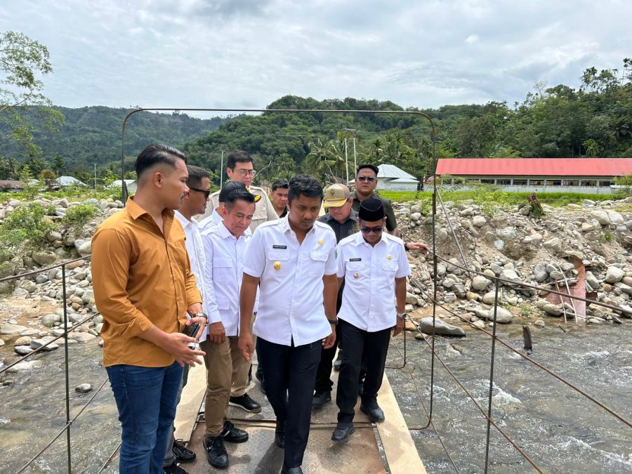 Wagub Sumbar Tinjau Salah Satu Jembatan yang Akan Dibangun Dengan Anggaran Pemerintah Pusat