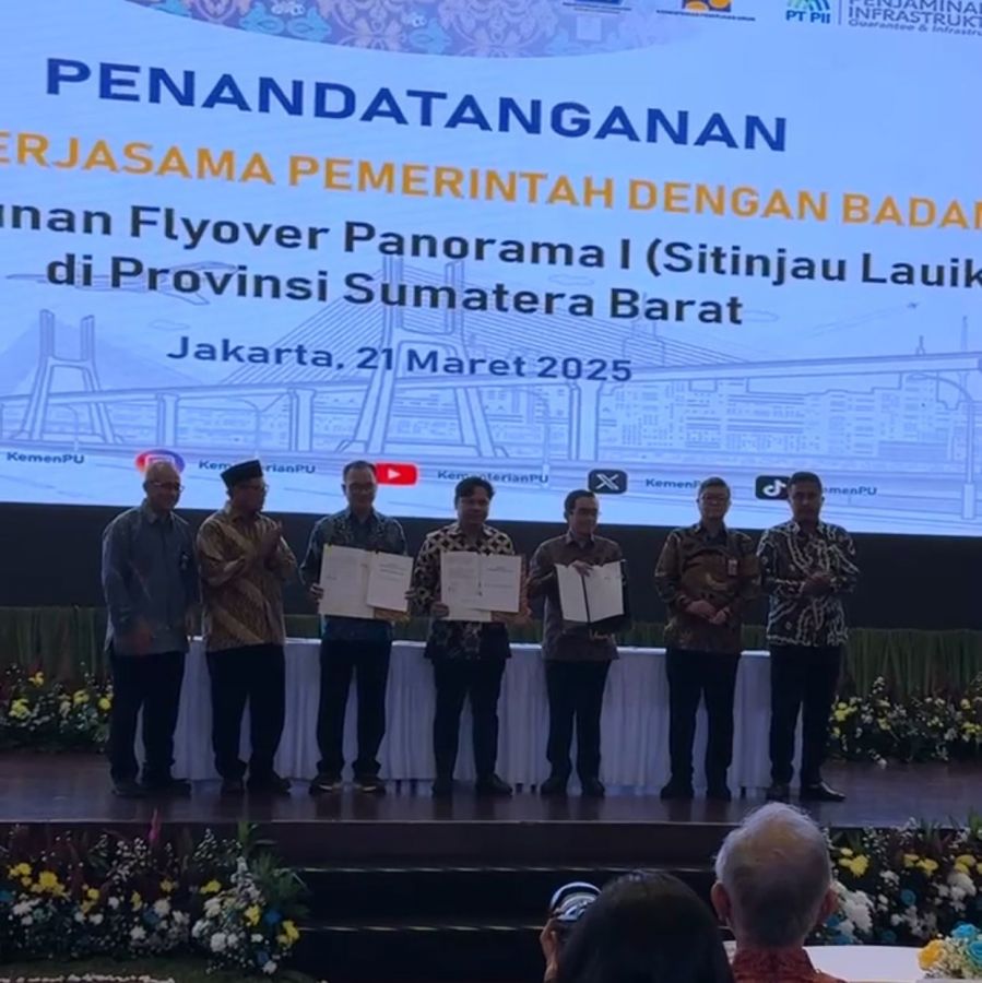 Wagub Vasko Ruseimy Saksikan Penandatanganan MoU antar Kementerian Proyek Flyover Sitinjau Lauik