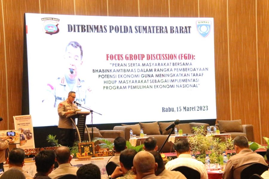Wakapolda Sumbar Buka  Focus Group Discussion Implementasi Program Pemulihan Ekonomi Nasional