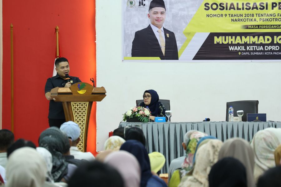 Wakil Ketua DPRD Sumbar Iqra Chissa Sosialisasi Perda Pencegahan Penyalahgunaan Narkotika