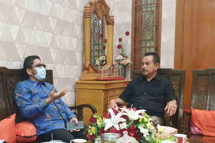 Wako Hendri Septa Silaturrahmi Dengan Fauzi Bahar, Wali Kota Padang 2 Periode
