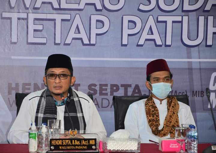 Wako Hendri Septa, UAS dan Forkopimda Saksikan Pernyataan Sikap Bersama Ramadhan 1443 H Kondusif